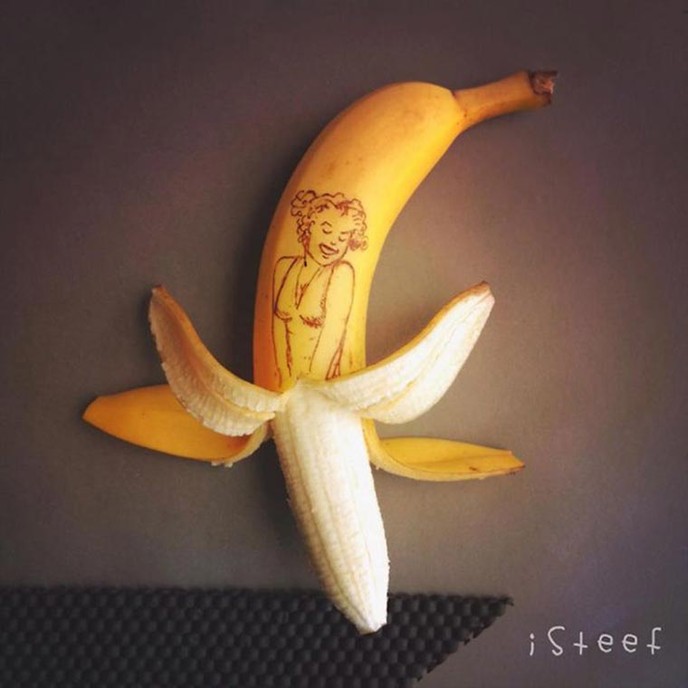 arte criativa feitas com bananas